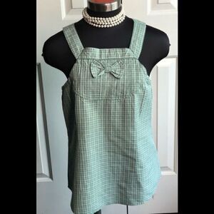 NWT. Anthropologie Tulle Checkered Top